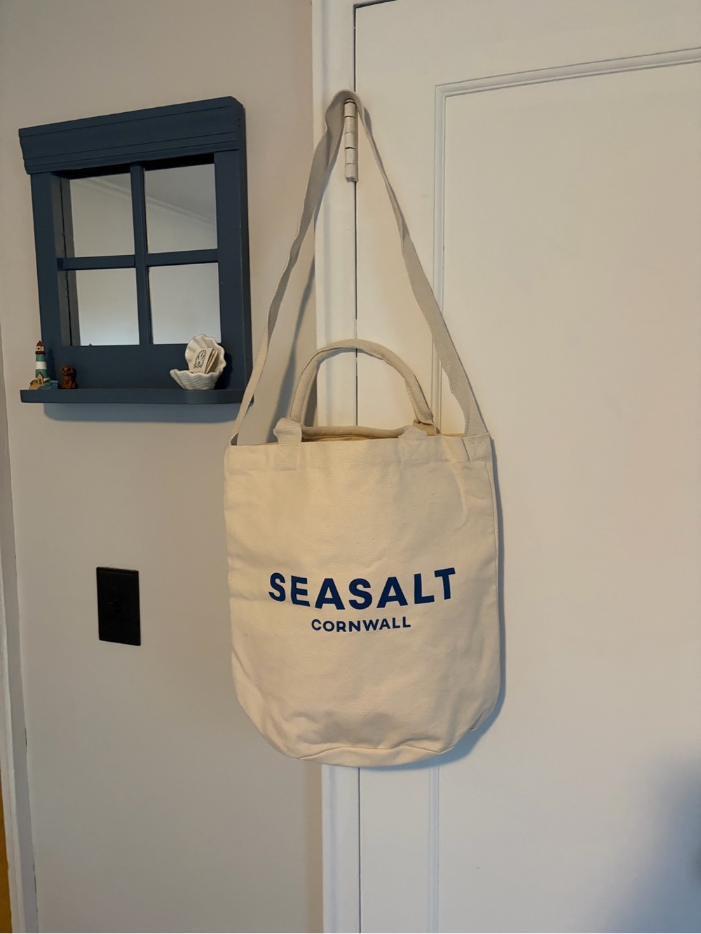 Sea salt Cornwall Cream Canvas Tote Bag